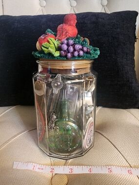 Vintage Mystery Trinket Jar - "Grandpa's House"